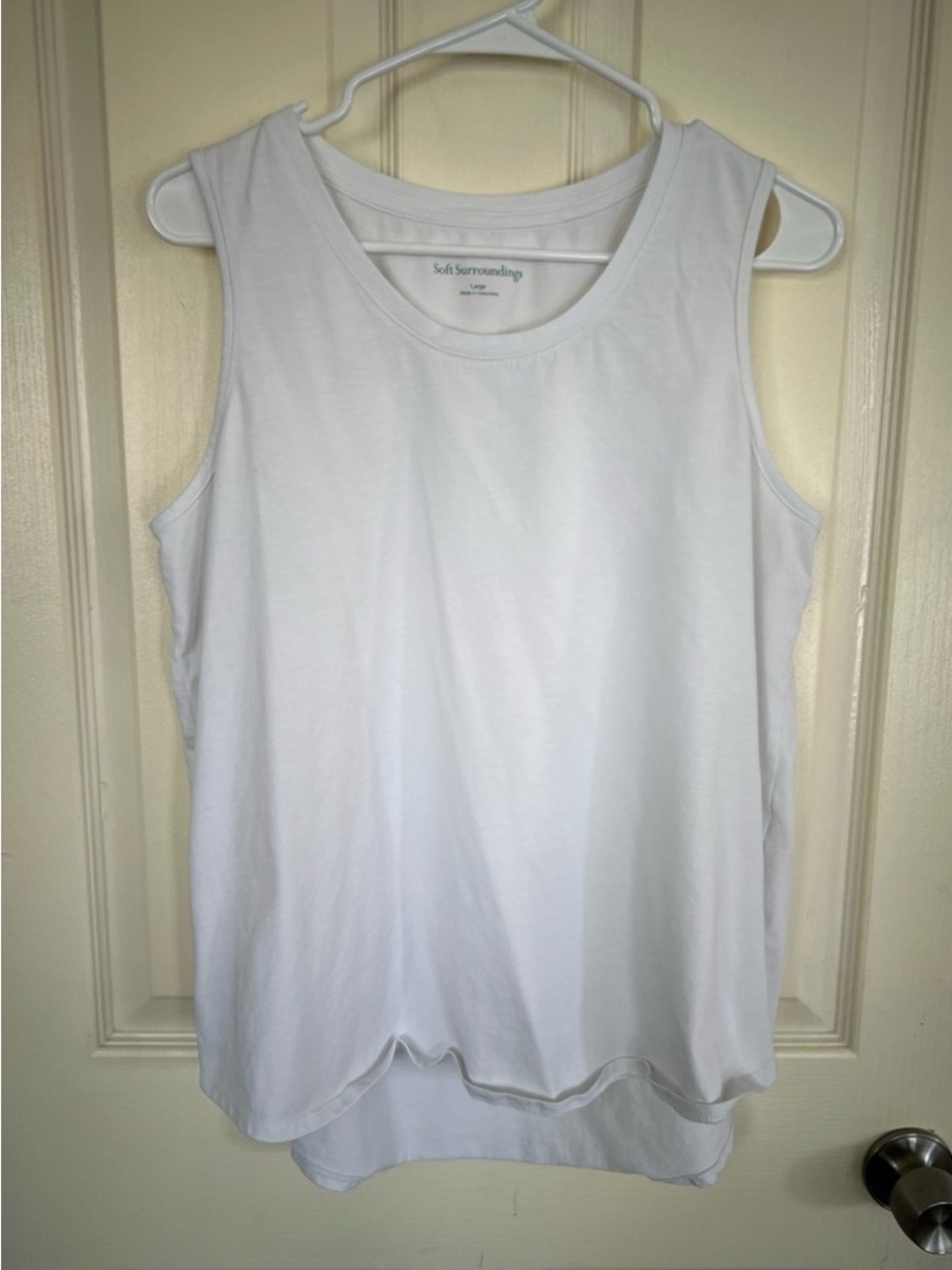 Soft Surroundings White Scoop Neck Tank